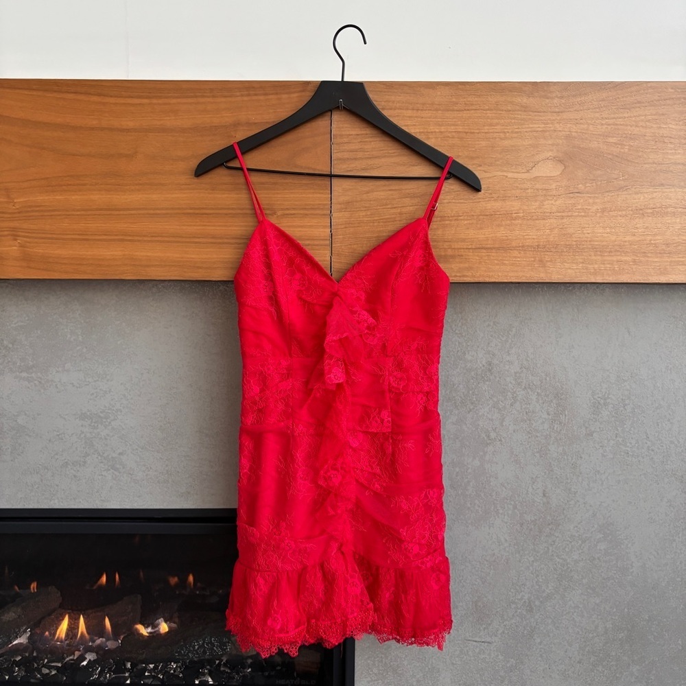 NBD Red Mini Dress, Size XS
